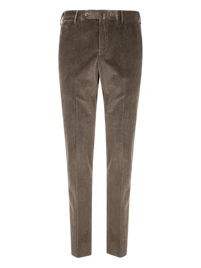 Pt Torino Corduroy Trousers In Brown