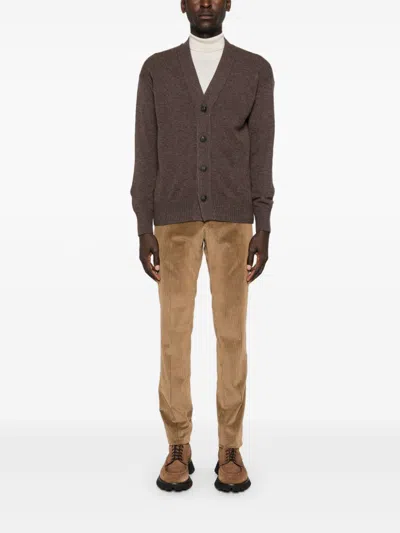 Pt Torino Corduroy Trousers In Brown