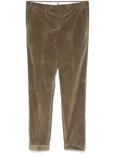 Pt Torino Corduroy Trousers In Brown