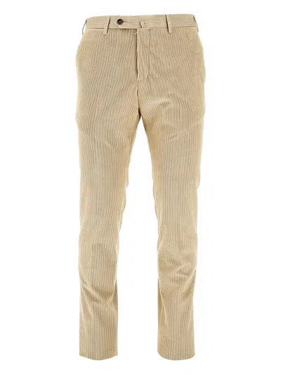 Pt Torino Corduroy Chino Trousers In Neutral