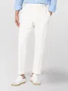 Pt Torino Cotton And Linen Trousers In White