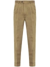 Pt Torino Cotton And Linen Trousers In Beige
