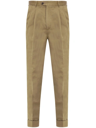 PT TORINO COTTON AND LINEN TROUSERS