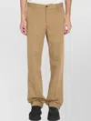 Pt Torino Straight Leg Trousers In Cotton And Linen In Brown