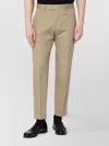 Pt Torino Cotton And Linen Trousers In Neutral