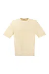 Pt Torino White Silk Blend T-shirt In Beige