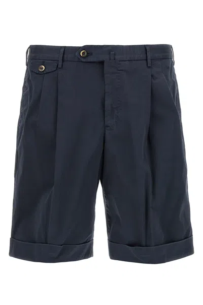 Pt Torino Cotton Bermuda Shorts In Blue