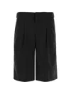 Pt Torino Black Solid Shorts In Black