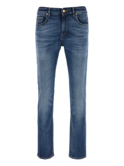 Pt Torino Cotton-blend Denim Jeans In Blue