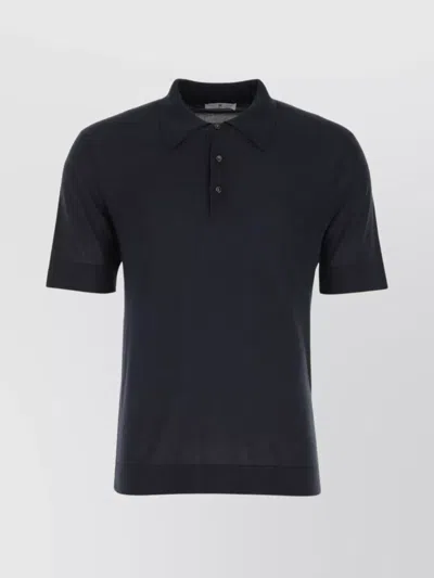Pt Torino Cotton Blend Polo Shirt In Black