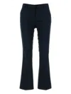 Pt Torino Black Mini Flare Pants In Stretch Fabric Woman In Blue