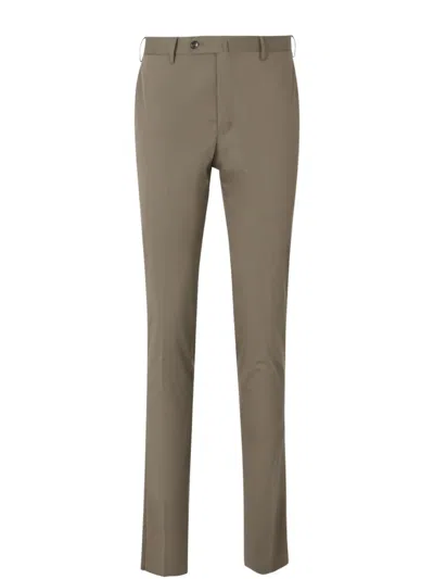 Pt Torino Cotton-blend Trousers In Neutral