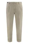 Pt Torino Cotton Blend Trousers In Sand