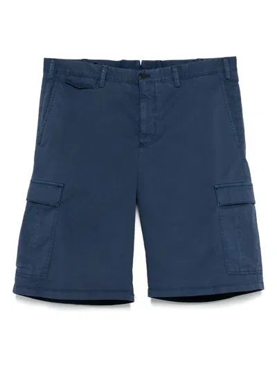 Pt Torino Cotton Cargo Shorts In Blue