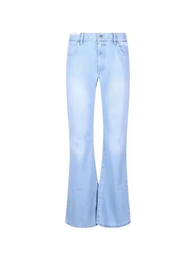 Pt Torino Cotton Flared Jeans In Blue