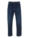 Pt Torino Stitched Denim Trousers Belt Loops In Blue