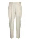 Pt Torino Cotton-linen Blend Trousers With Modern Tailoring In Beige