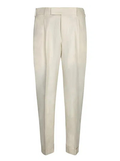 PT TORINO PT TORINO COTTON-LINEN BLEND TROUSERS WITH MODERN TAILORING