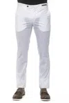 Pt Torino Cotton Pant With Waist Belt Loops In White