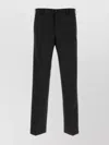Pt Torino Cotton Michael Straight Leg Trousers In Black