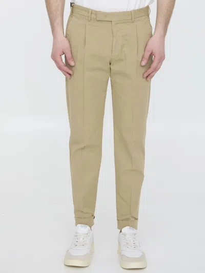 Pt Torino Cotton Pants In Neutral