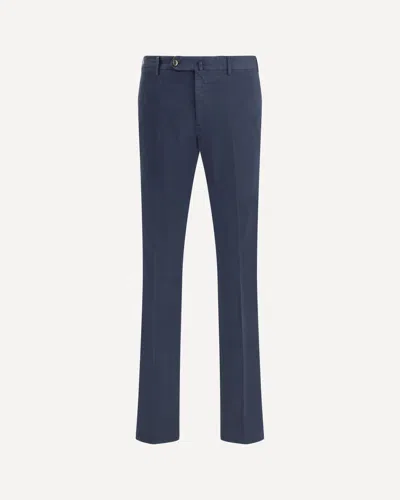 Pt Torino Cotton Trousers In Blue