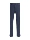 Pt Torino Super Slimfit Stretch Cotton Trousers In Blue