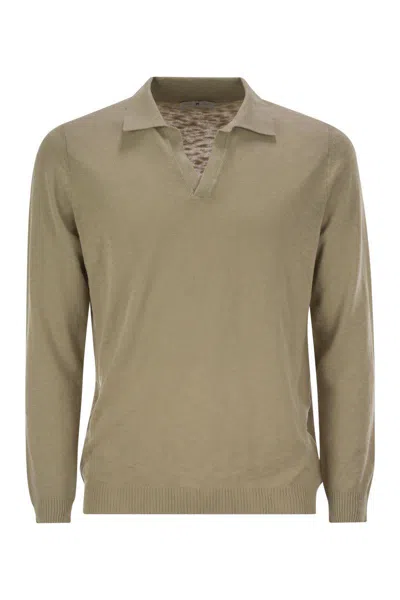 Pt Torino Cotton Polo Shirt In Beige