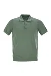 Pt Torino Cotton Polo Shirt With Short Sleeves In Green