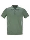 Pt Torino Cotton Polo Shirt With Short Sleeves In Green