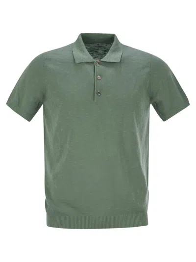 PT TORINO COTTON POLO SHIRT WITH SHORT SLEEVES