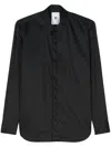 Pt Torino Cotton Satin Shirt In Black