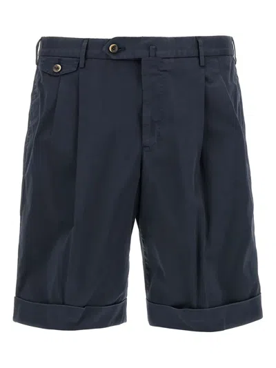 Pt Torino Cotton Bermuda Shorts In Blue