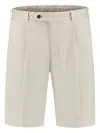 Pt Torino Cotton Shorts In Neutrals