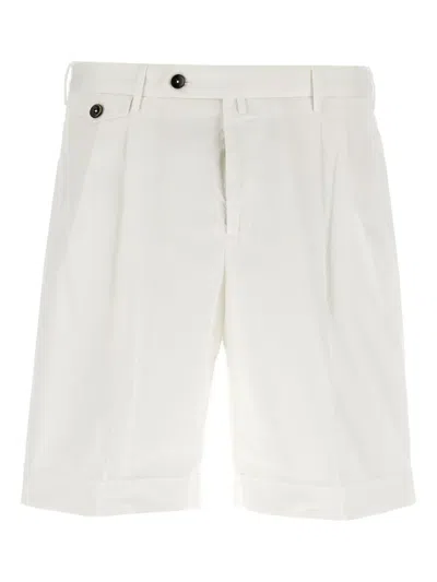 Pt Torino Cotton Bermuda Shorts In White