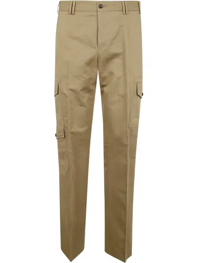 Pt Torino Cotton Straight-leg Trousers In Neutrals