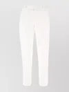 Pt Torino Cotton Stretch Pants Back Pockets In White
