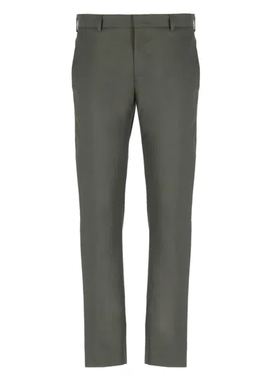 Pt Torino Cotton Tailored Trousers In Green