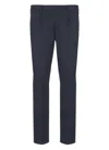Pt Torino Navy Blue Cotton Trousers In Black