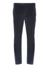 Pt Torino Stretch Cotton Blend Pant With Front Crease In Blue