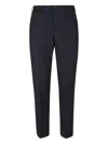 Pt Torino Straight Leg Blue Cotton Twill Trousers In Blue