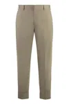 Pt Torino Cotton Trousers In Neutral