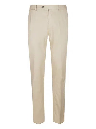 Pt Torino Cotton Trousers In Neutral