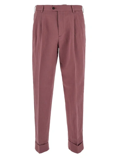 Pt Torino Cotton Trousers In Pink