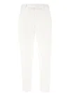 Pt Torino Cotton Stretch Pants Back Pockets In Weiss