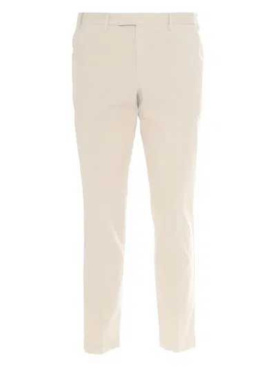 Pt Torino Cotton Trousers In White