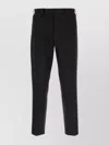 Pt Torino Cotton Trousers With Back Pockets And Belt Loops In Black
