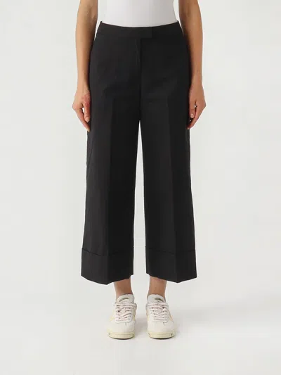 Pt Torino Pressed-crease Turned-up Trousers In Black