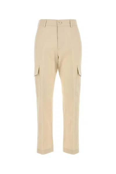 Pt Torino Cream Cotton Blend Cargo Pant In Green