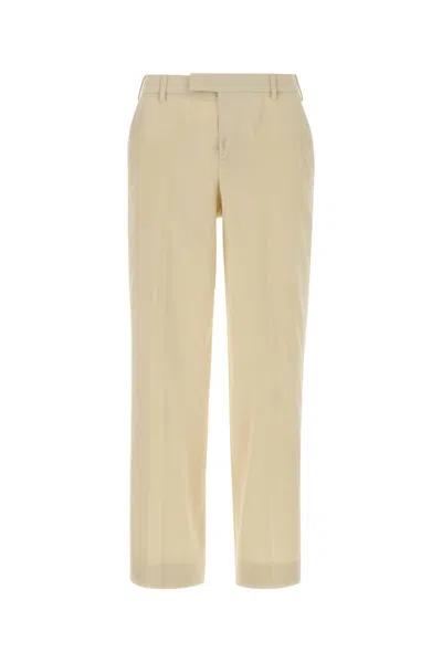 Pt Torino Cream Cotton Emma Pant In Neutral